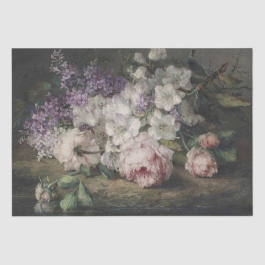 Rose Lilac Azalea Blume Floral Entdeckungsreise zu Seidenpapier (Vorderseite)