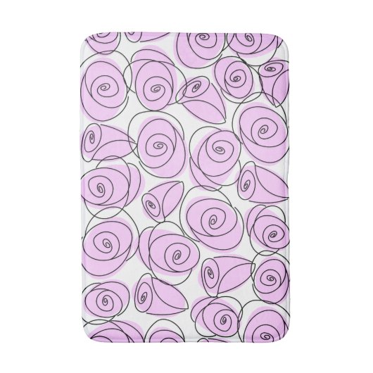 Rose Lilac Badematte (Vorderseite Vertikal)