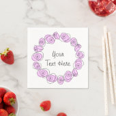 Rose Lilac Circle Text Serviette (Beispiel)