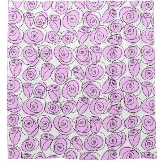 Rose Lilac Duschvorhang (Vorderseite)