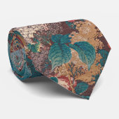 Rose, Lilac, große Blätter Muster Vintager Garten Krawatte (Gerollt)