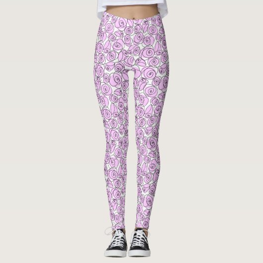 Rose Lilac Leggings (Vorderseite)