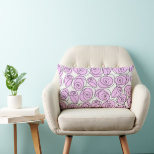 Rose Lilac lumbar lilac Karo zurück Lendenkissen