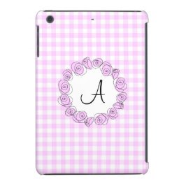 Rose Lilac Monogram Karo iPad Mini Gehäuse vertika Case-Mate iPhone Hülle