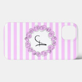 Rose Lilac Monogram Stripe iPad Mini Gehäuse verti Case-Mate iPhone Hülle (Rückseite (Horizontal))