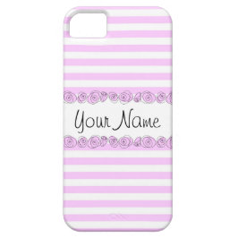 Rose Lilac 'Name' gestreiftes iPhone Gehäuse verti Case-Mate iPhone Hülle