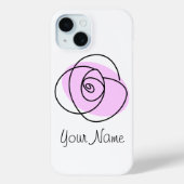 Rose Lilac "Name" iPhone Fall Case-Mate iPhone Hülle (Rückseite)