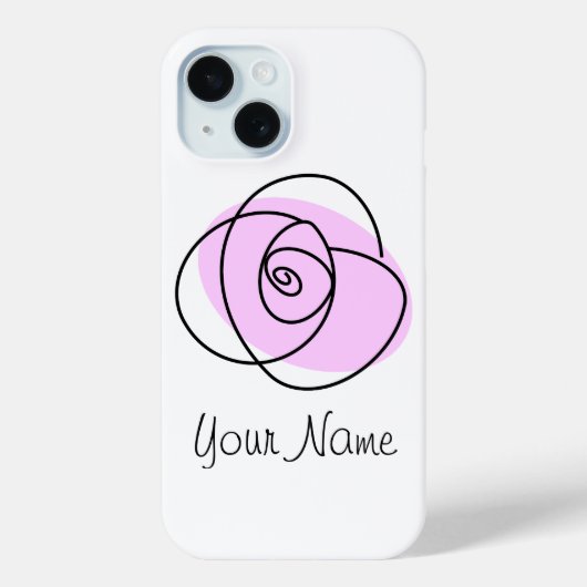 Rose Lilac "Name" iPhone Fall Case-Mate iPhone Hülle (Rückseite)