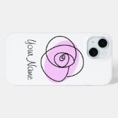 Rose Lilac "Name" iPhone Fall Case-Mate iPhone Hülle (Rückseite (Horizontal))