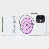 Rose Lilac "Name" iPhone Fall Case-Mate iPhone Hülle (Rückseite (Horizontal))