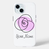 Rose Lilac "Name" iPhone Fall Case-Mate iPhone Hülle (Rückseite)