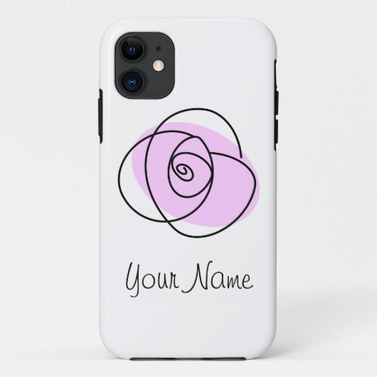 Rose Lilac "Name" iPhone Fall Case-Mate iPhone Hülle (Rückseite)