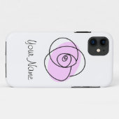 Rose Lilac "Name" iPhone Fall Case-Mate iPhone Hülle (Rückseite (Horizontal))