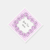 Rose Lilac-Quadrat-Stricktext Serviette (Ecke)