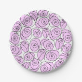 Rose Lilac rund Pappteller (Vorderseite)