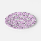 Rose Lilac rund Pappteller (Schrägansicht)