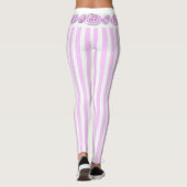 Rose Lilac Strip horizontale Leggings (Rückseite)