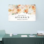 Rose Lily Floral Brautparty Willkommen Banner (Messeveranstaltung)