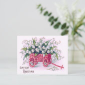 Rose Lily of the Valley Postkarte (Stehend Vorderseite)