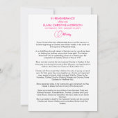 Rose Lily Pearl Pink Beerdigung Programm (Rückseite)