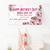 Rose Lily Pearl Pink Muttertag Banner (Insitu)