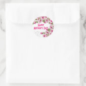 Rose Lily Pearl Pink Muttertag Runder Aufkleber (Tasche)