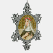 Rose Lima (BK 020) Schneeflocken Zinn-Ornament (Links)