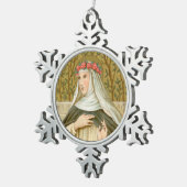 Rose Lima (BK 020) Schneeflocken Zinn-Ornament (Rechts)