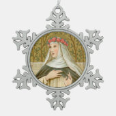 Rose Lima (BK 020) Schneeflocken Zinn-Ornament (Vorderseite)