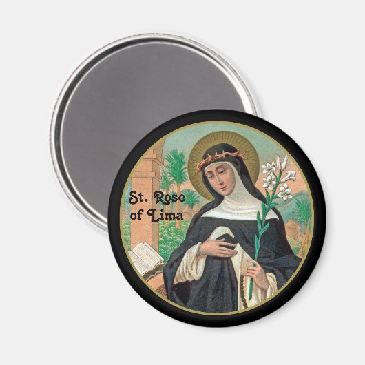 Rose Lima (Detail; K 48) Magnet (Vorderseite/Rückseite)