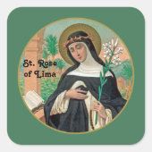Rose Lima (Detail; K 48) Quadratischer Aufkleber (Vorderseite)