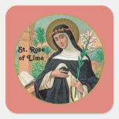 Rose Lima (Detail; K 48) Quadratischer Aufkleber (Vorderseite)