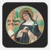 Rose Lima (Detail; K 48) Quadratischer Aufkleber (Vorderseite)