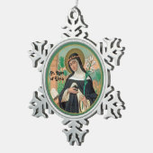 Rose Lima (Detail; K 48) Schneeflocken Zinn-Ornament (Rechts)