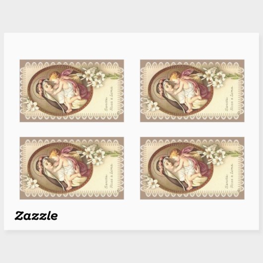 Rose Lima Rechteckiger Aufkleber (Blatt)