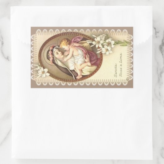 Rose Lima Rechteckiger Aufkleber (Tasche)