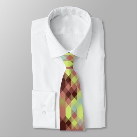 rose, lime, yellow and coffee bean geometric krawatte (Gebunden)