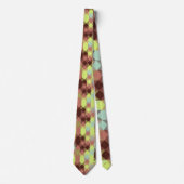 rose, lime, yellow and coffee bean geometric krawatte (Vorderseite)