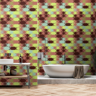 rose, limette, gelb und kaffeebohnen geometrisch tapete