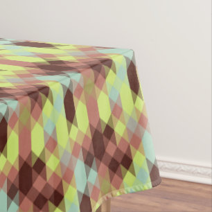 rose, limette, gelb und kaffeebohnen geometrisch tischdecke