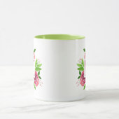 Rose Limon Monogramm Zwei-Tonen-Monogramm Tasse (Zentrum)
