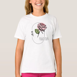Rose Line Art T - Shirt