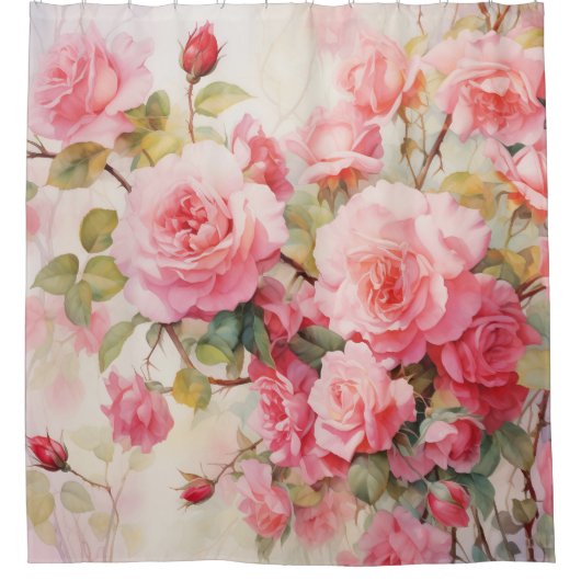 Rose Locarno Duschvorhang (Vorderseite)