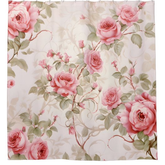 Rose Locarno Duschvorhang (Vorderseite)