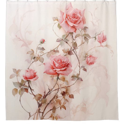 Rose Locarno Duschvorhang (Vorderseite)