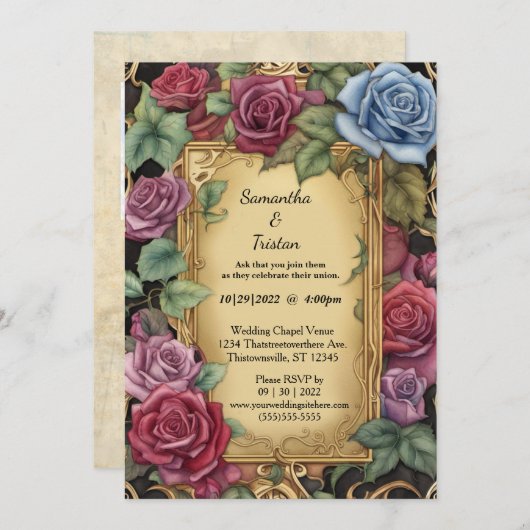 Rose Locarno Einladung (Vorne/Hinten)