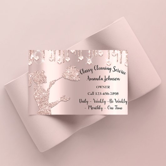 Rose-Logo für Classy Clearing Services Visitenkarte