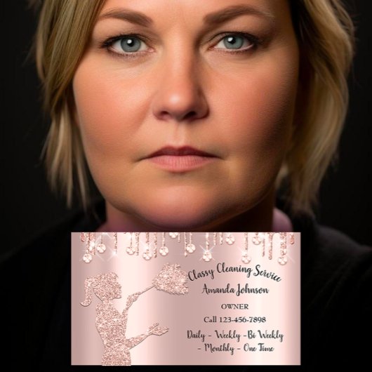 Rose-Logo für Classy Clearing Services Visitenkarte