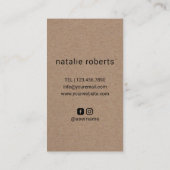 Rose-Logo für die Haarstühle Rustikale Kraft Salon Visitenkarte (Rückseite)