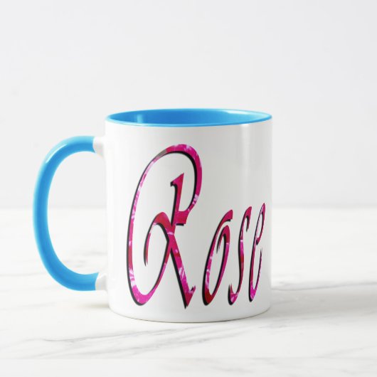 Rose Logo für weibliche Namen, Tasse (Links)